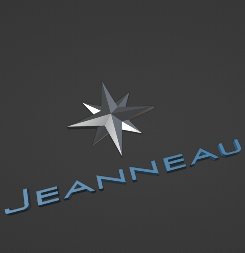 Jeanneau logo by floano | Download free STL model | Printables.com