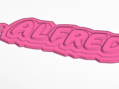 Alfred nametag keychain (name keychain)