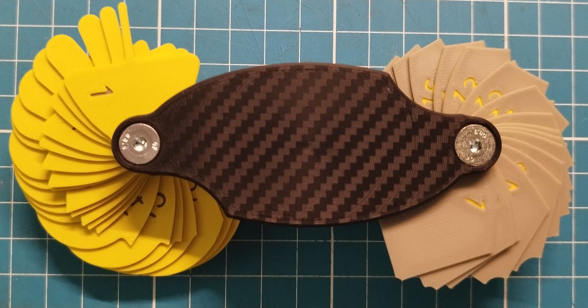 Radius Gauge 120mm with rounded corners by LucMeister Download free