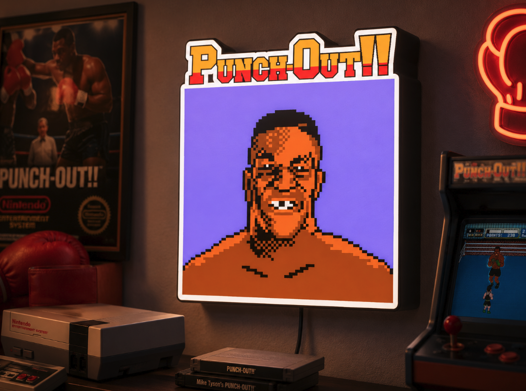Nintendo Mike Tyson Punch Out LED Lightbox | Multicolor 3D Printable 3MF
