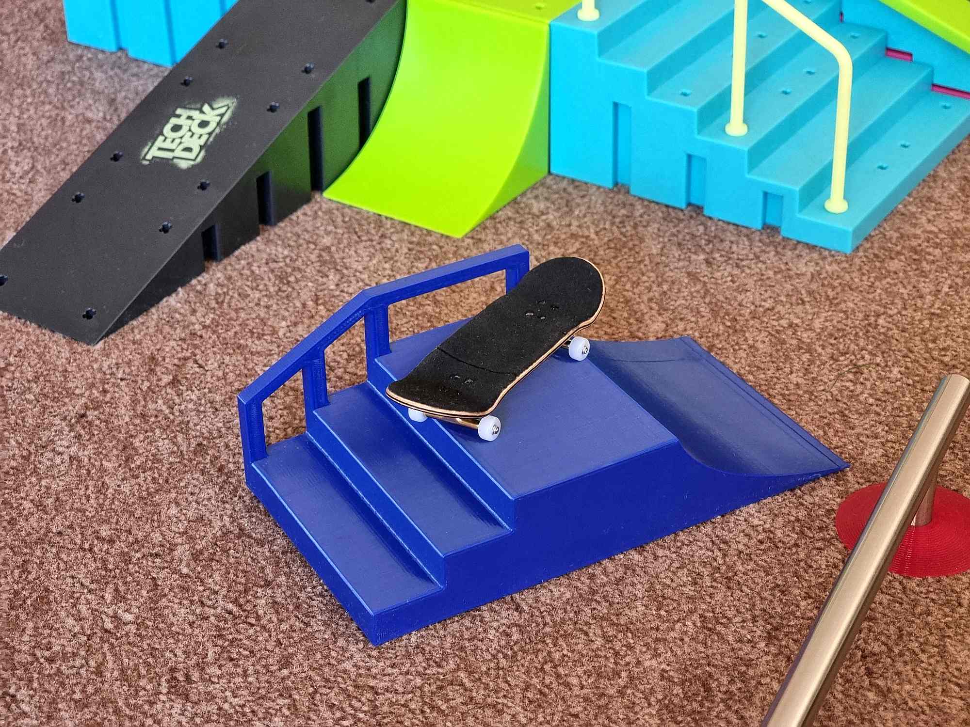 Fingerboard Ramp, Rail and Stairs by eSeL Download free STL model