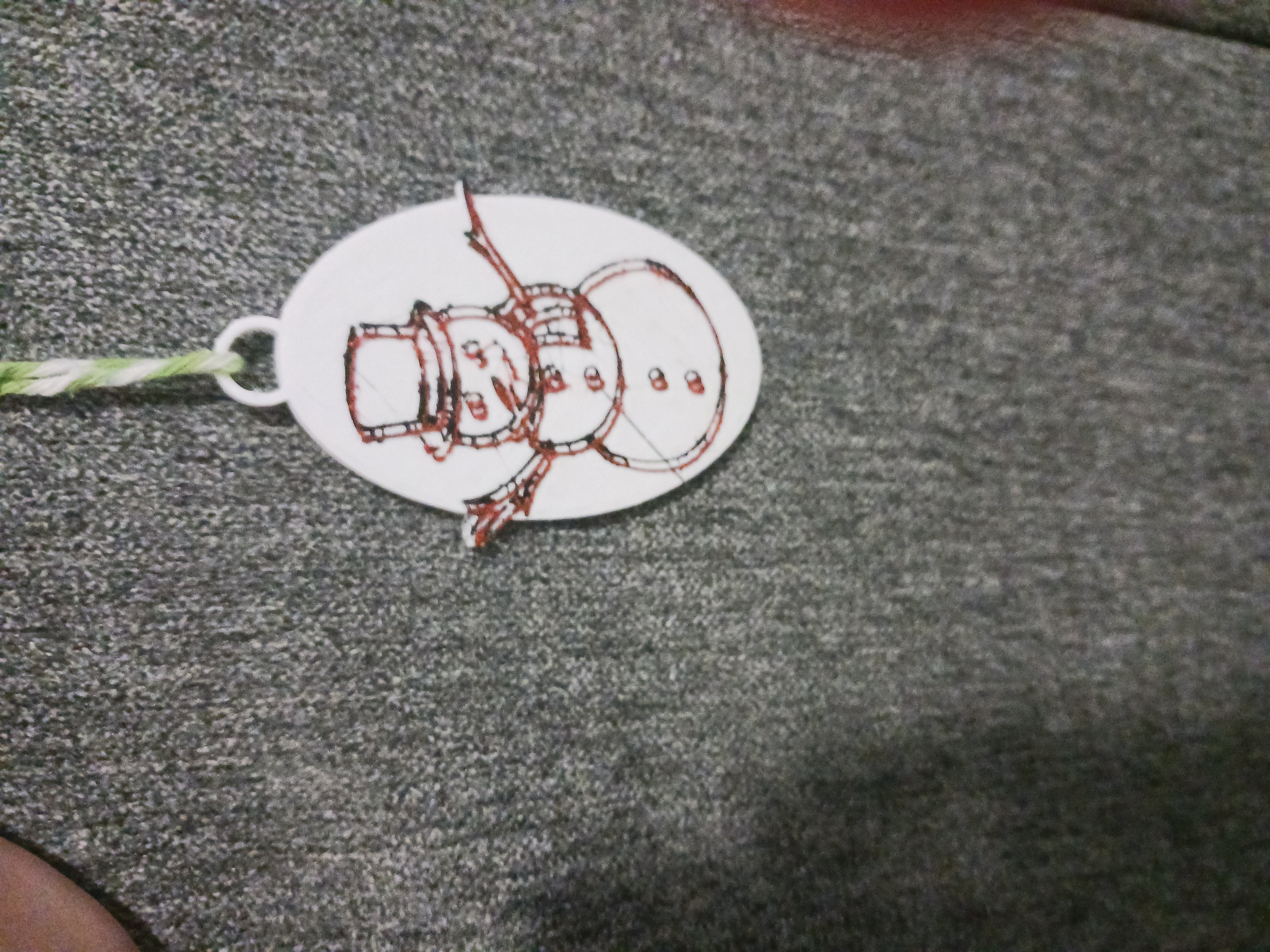trippy snowman Christmas tree decoration