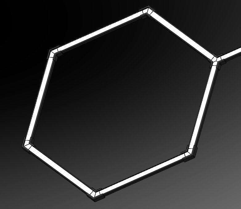 Hexagonal LED light