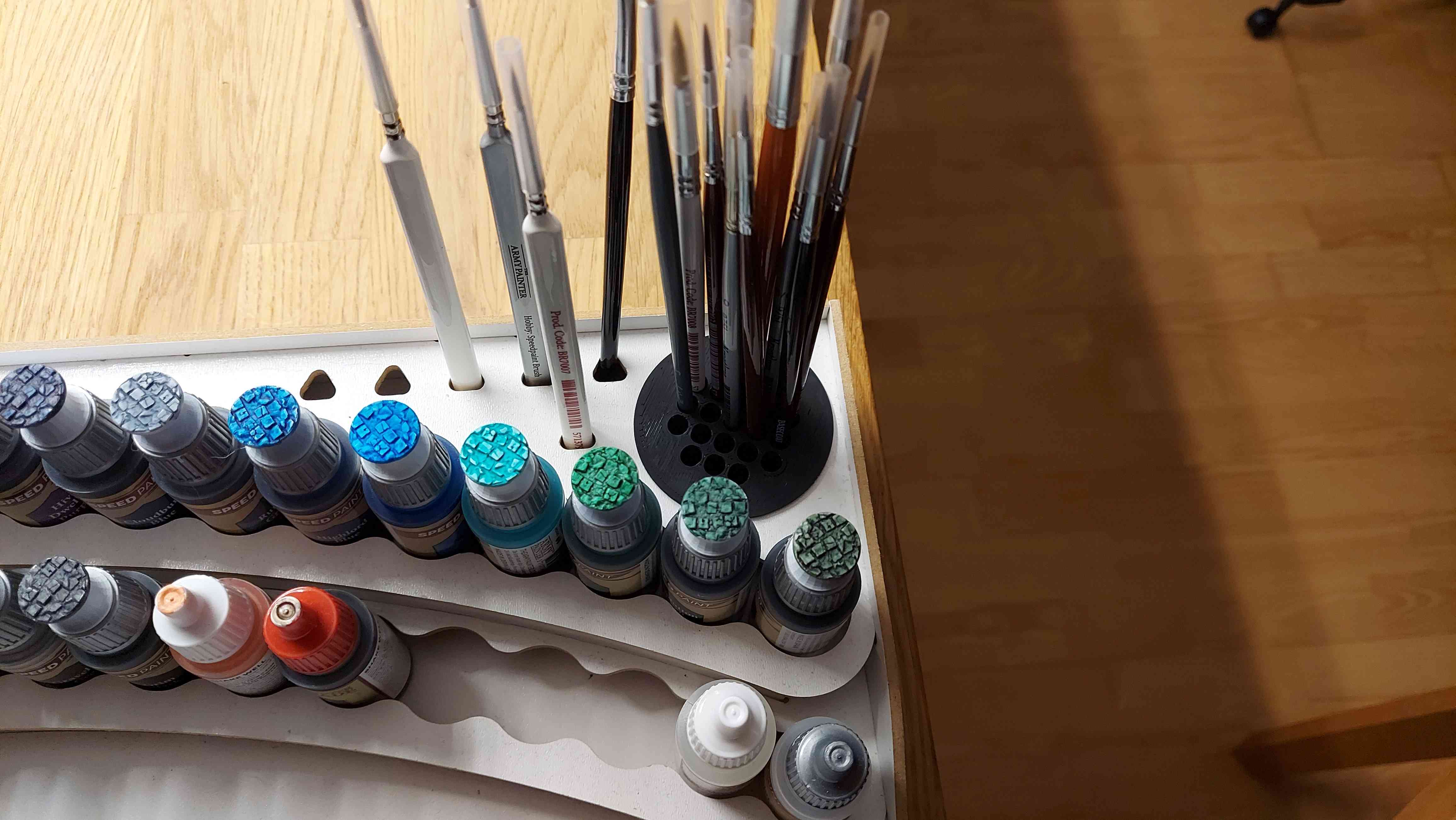 Brush holder for Army Painter Project Paint Station
