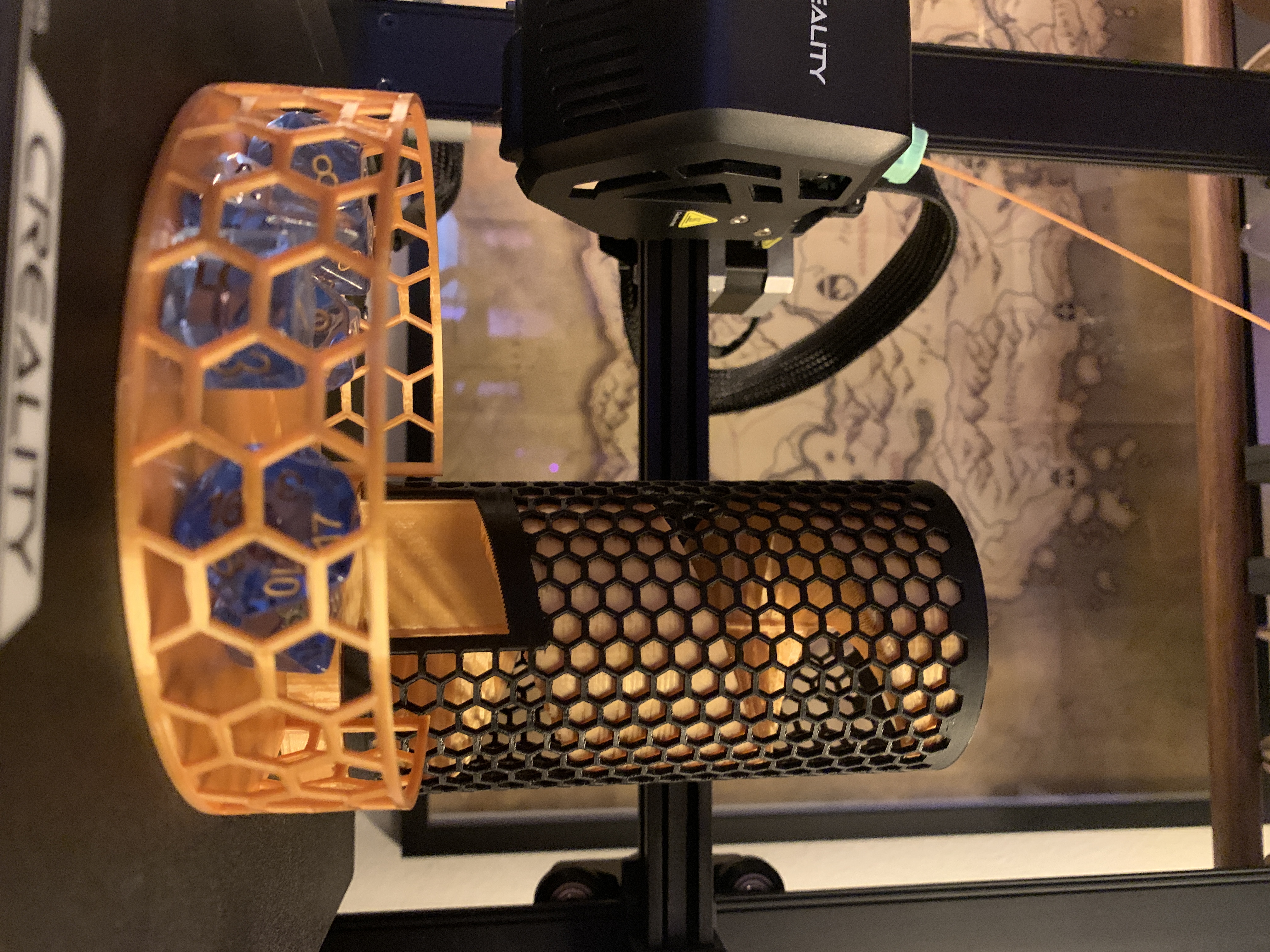 Hexagonal Dice Tray for Contemporary Dice Tower by RAD3D
