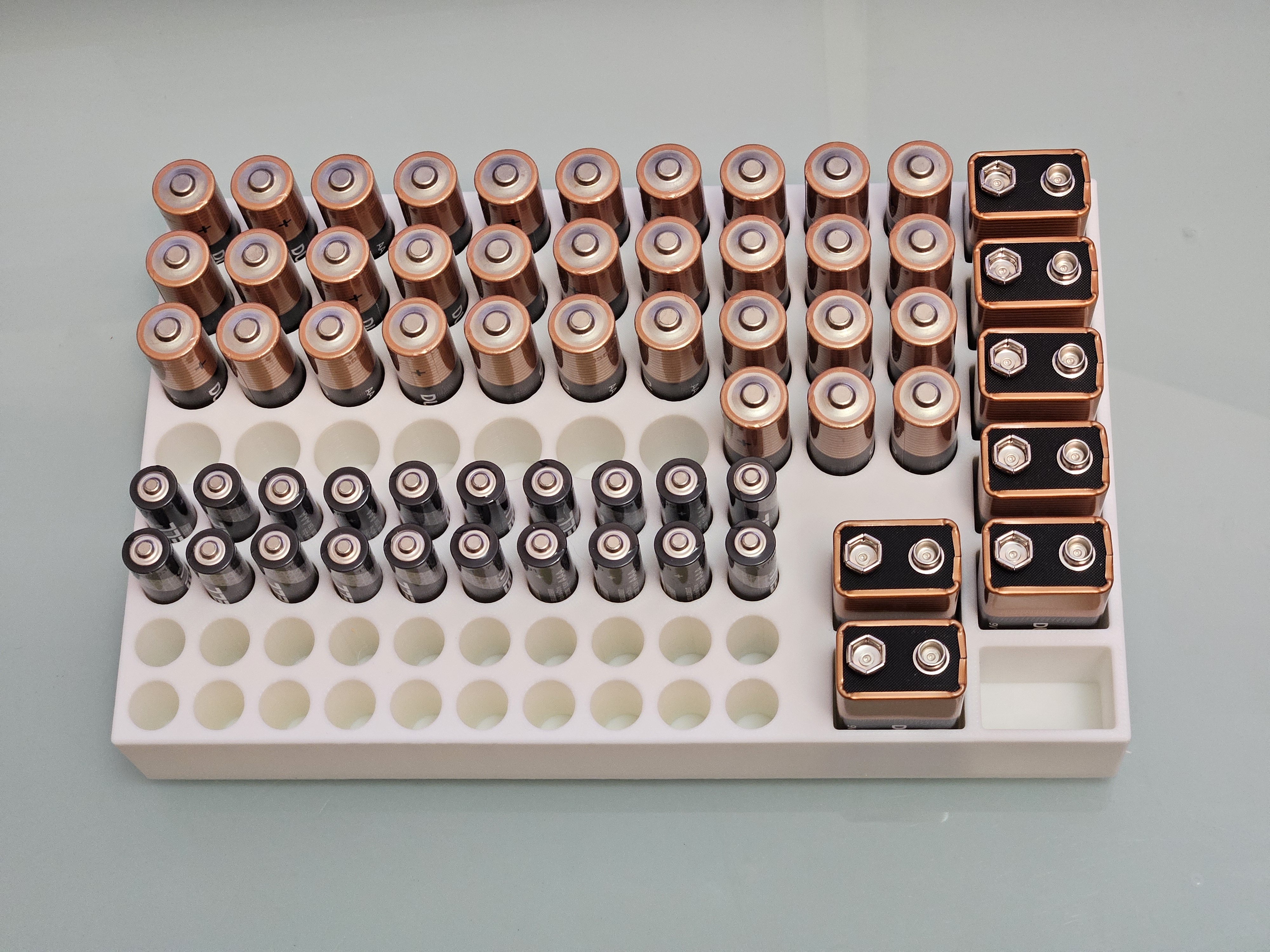 Large “Costco Size” AA/AAA/9V Battery Tray