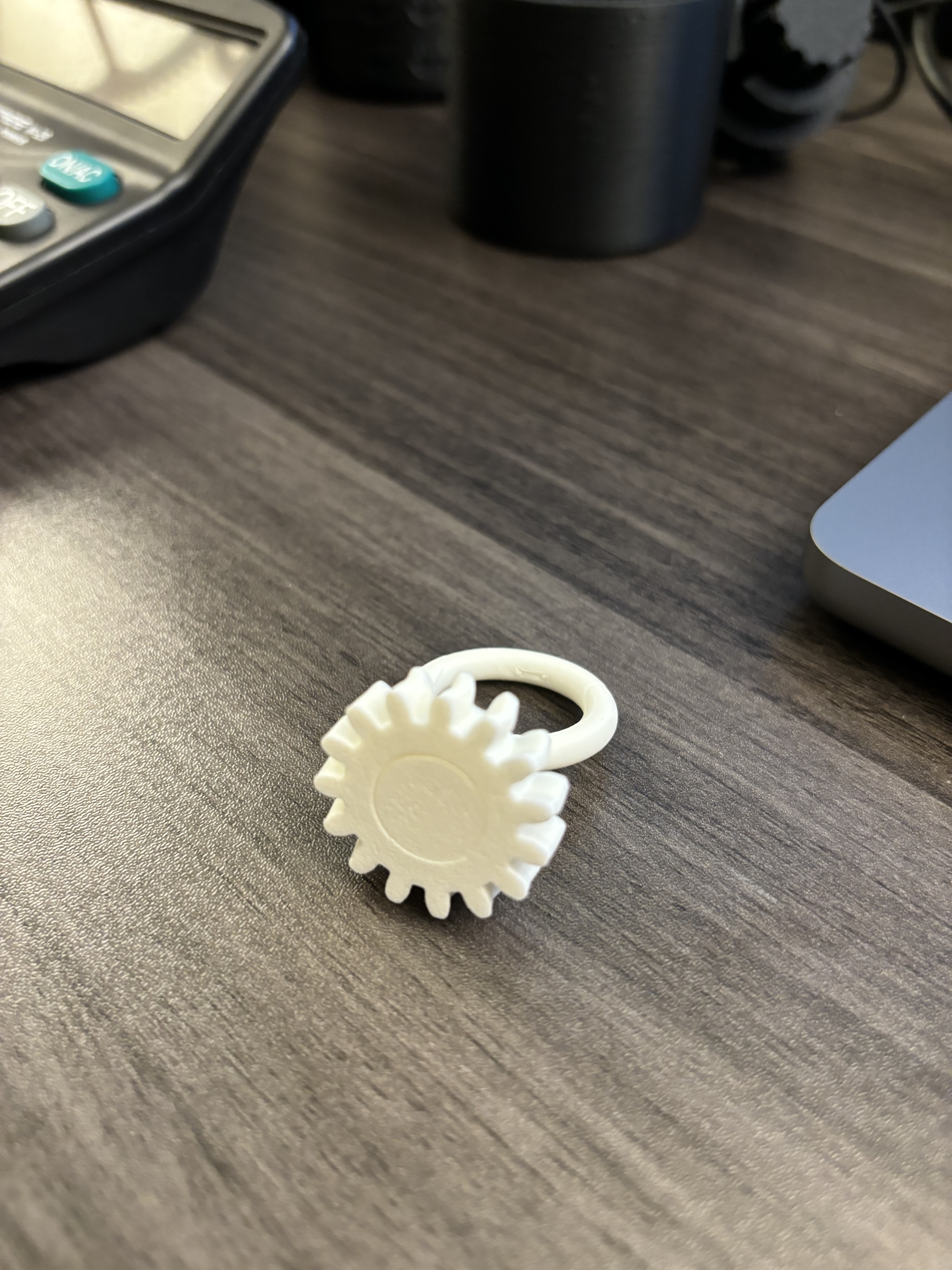 Fidget Ring - Print In Place Gear with Screw