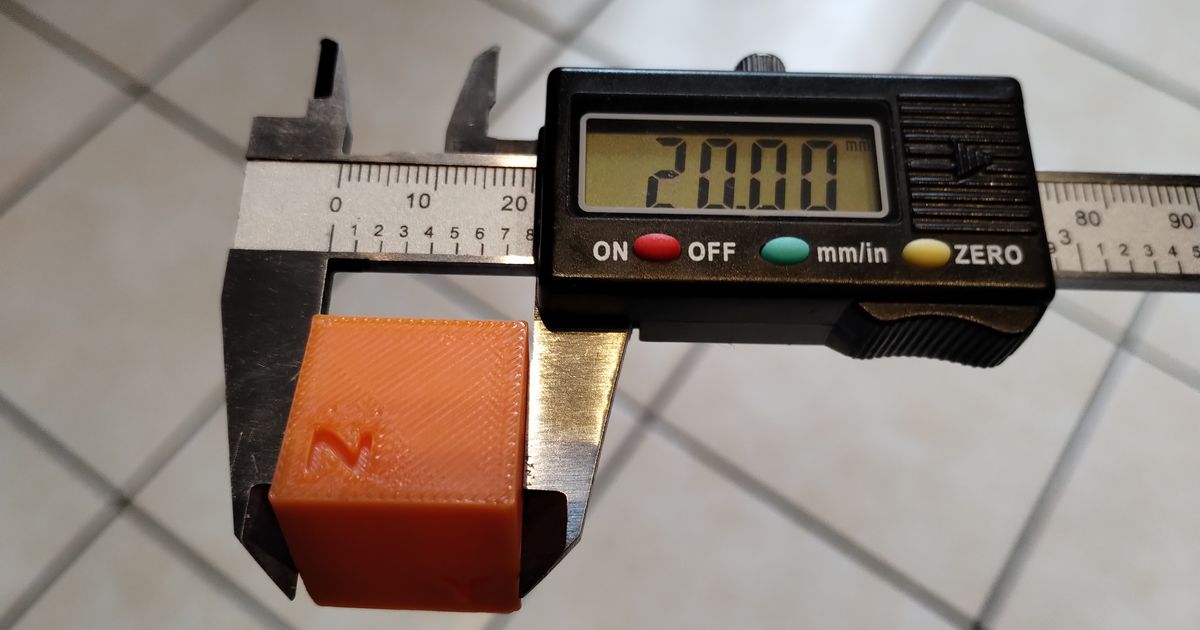 Calibration cube XYZ 20x20 with instructions by iLab Download free