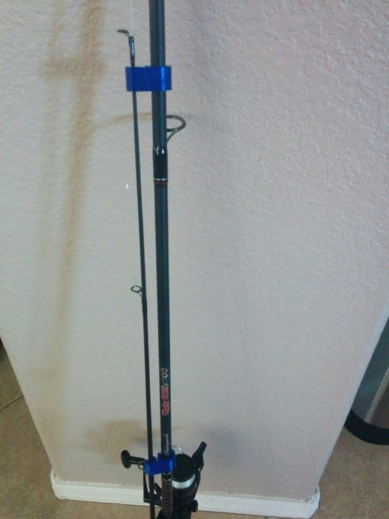 2 piece fishing rod holder clips by jcox10, Download free STL model