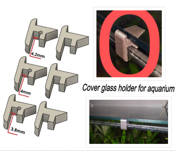 Aquarium cover glass holder