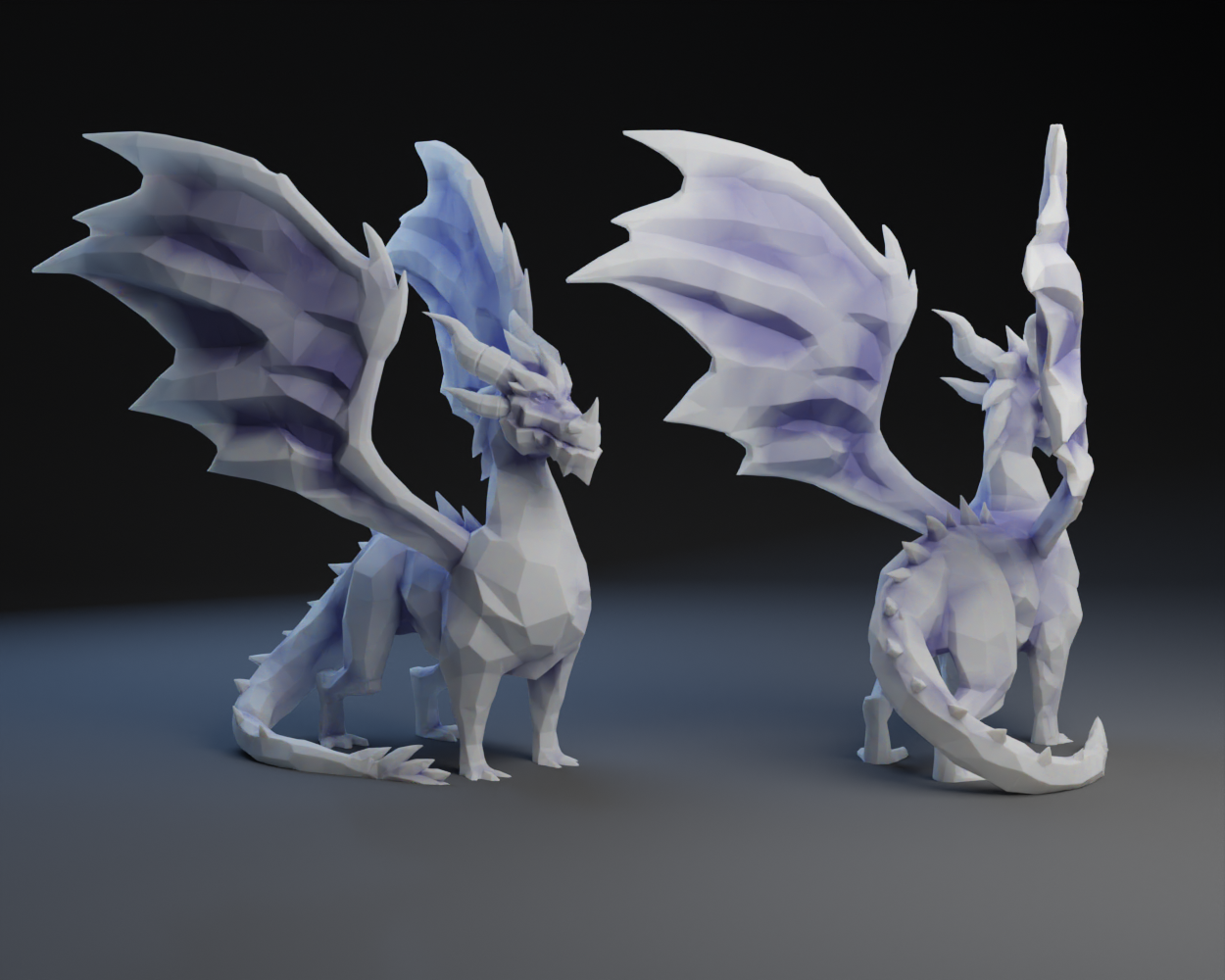 Low Poly Dragon by Peter Farell | Download free STL model | Printables.com