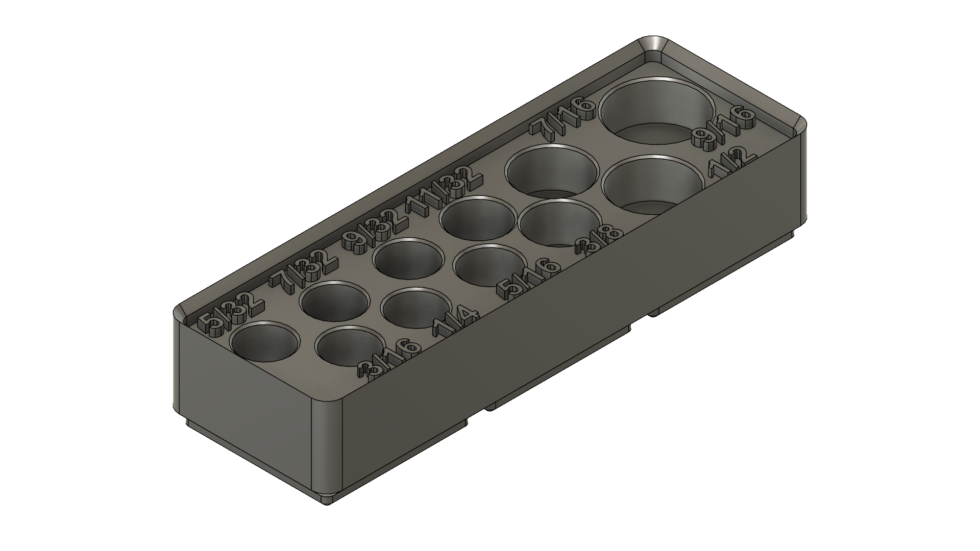 Miniatura 3 do modelo 3D Craftsman/Pittsburgh Socket Organizers -Gridfinity Base