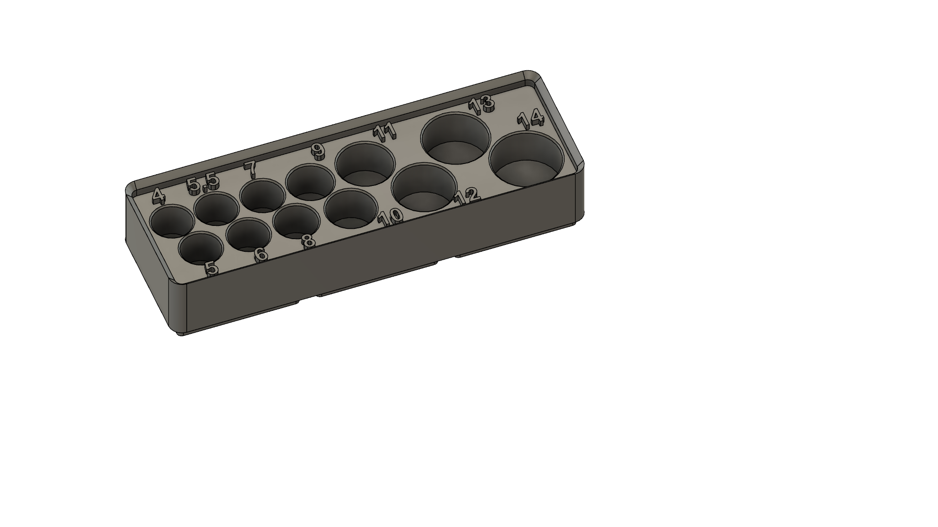 Miniatura 5 do modelo 3D Craftsman/Pittsburgh Socket Organizers -Gridfinity Base