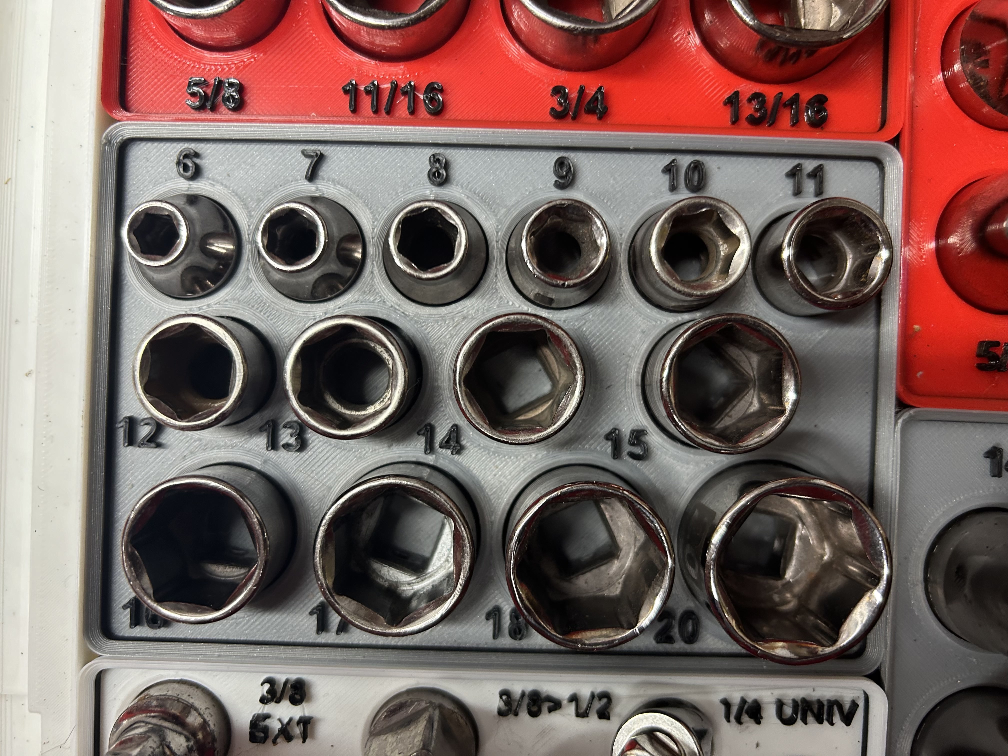Miniatura 14 do modelo 3D Craftsman/Pittsburgh Socket Organizers -Gridfinity Base