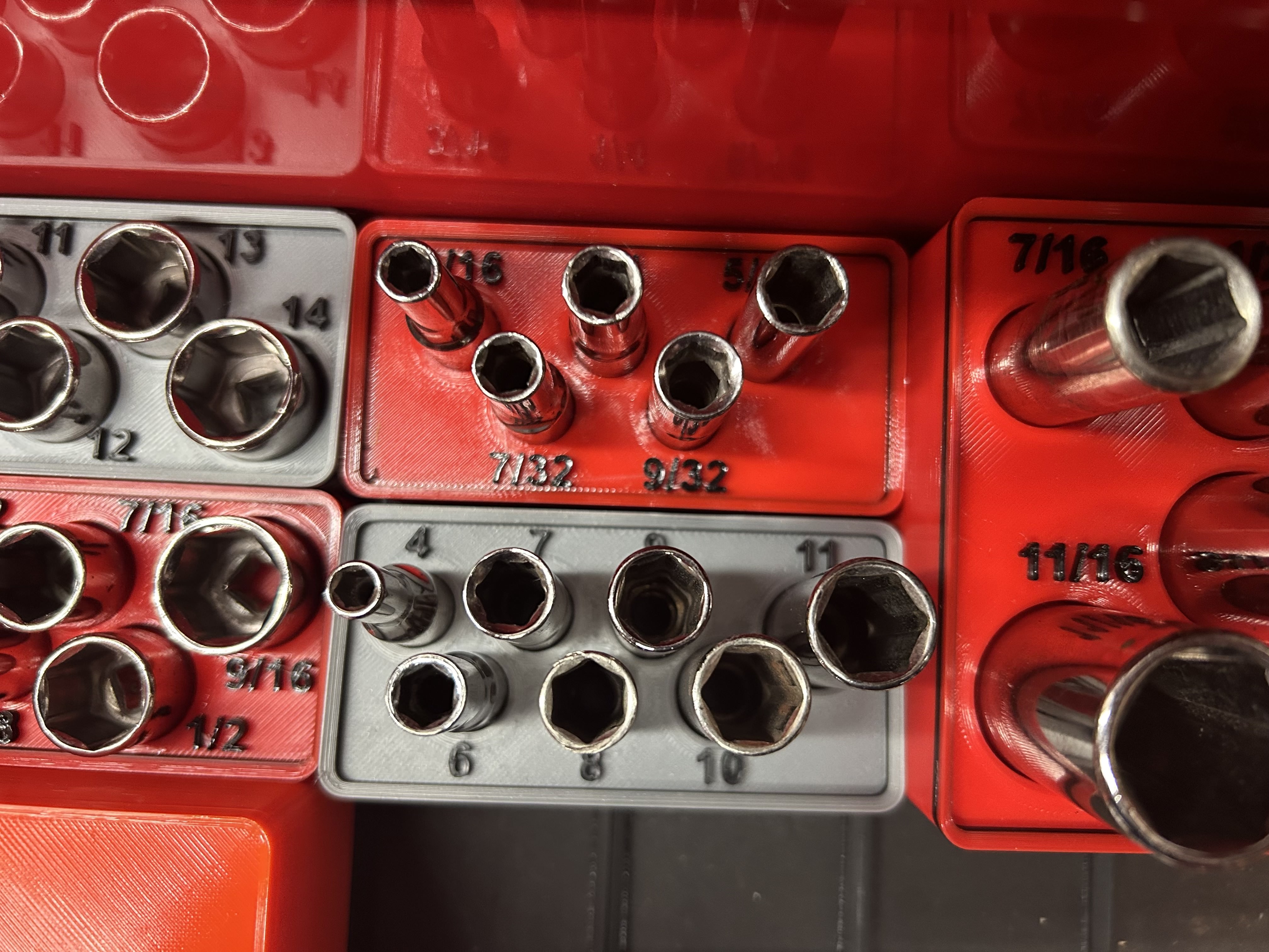 Miniatura 16 do modelo 3D Craftsman/Pittsburgh Socket Organizers -Gridfinity Base
