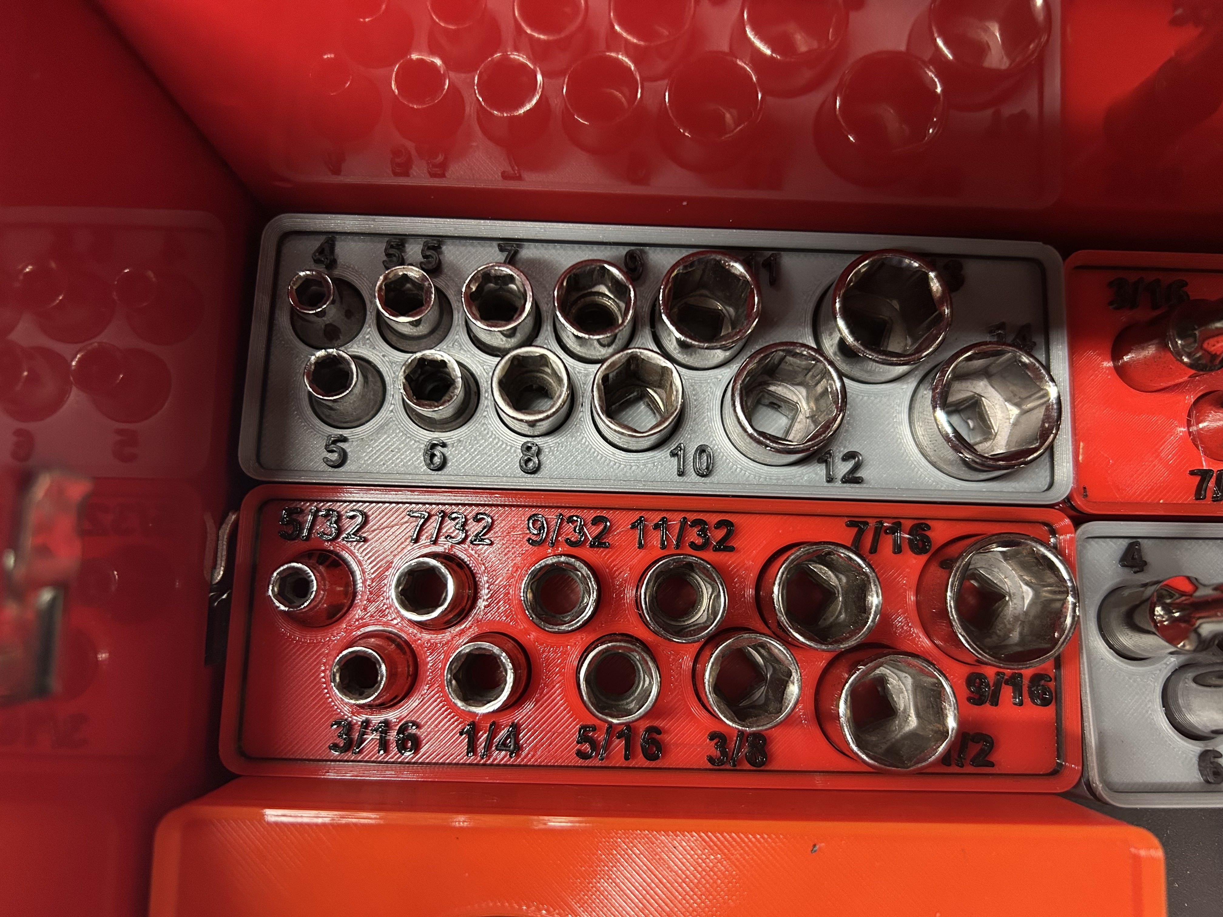 Miniatura 9 do modelo 3D Craftsman/Pittsburgh Socket Organizers -Gridfinity Base