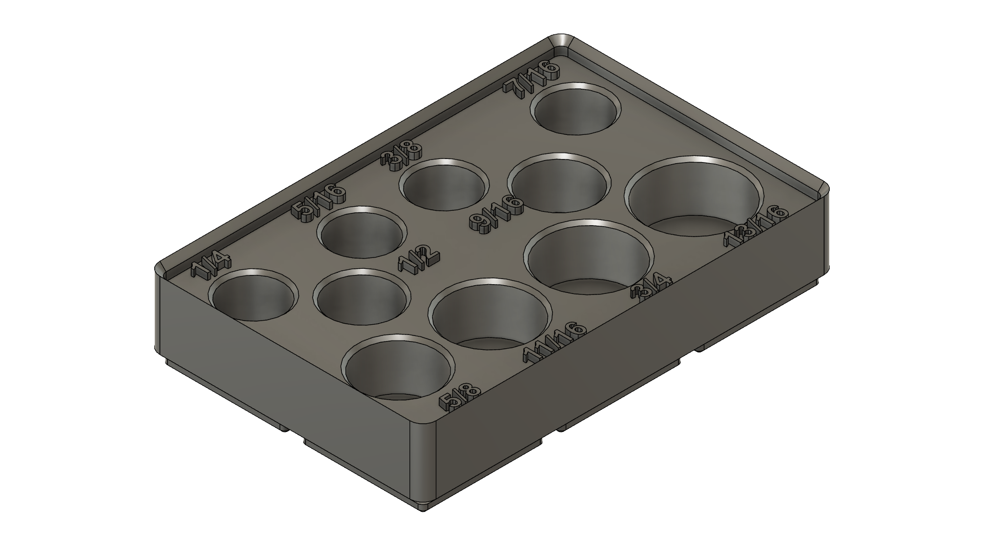 Miniatura 18 do modelo 3D Craftsman/Pittsburgh Socket Organizers -Gridfinity Base