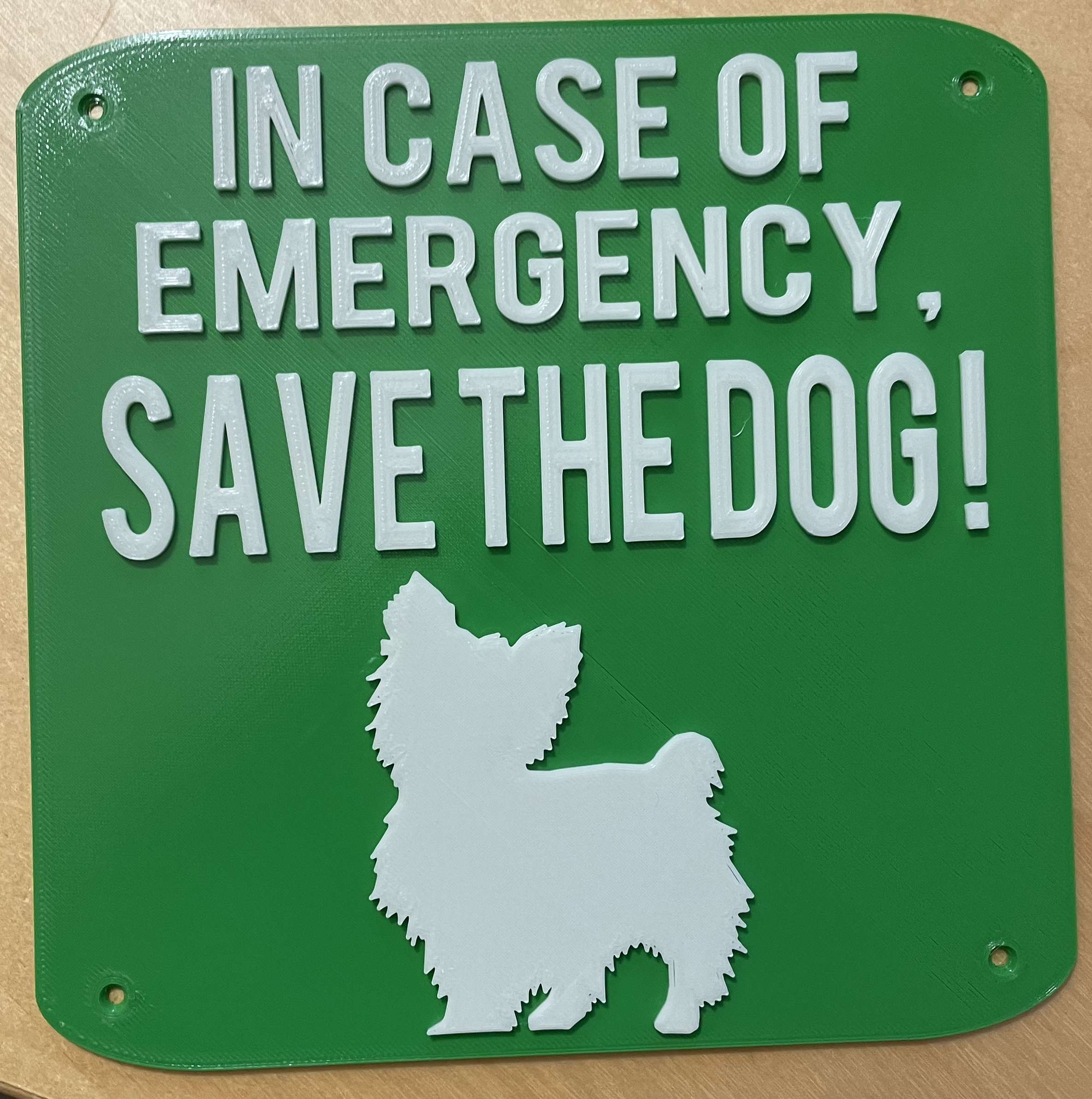 Sign "Save the dogs"