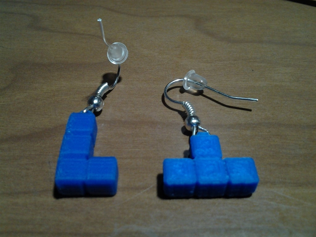 L & T tetris earrings