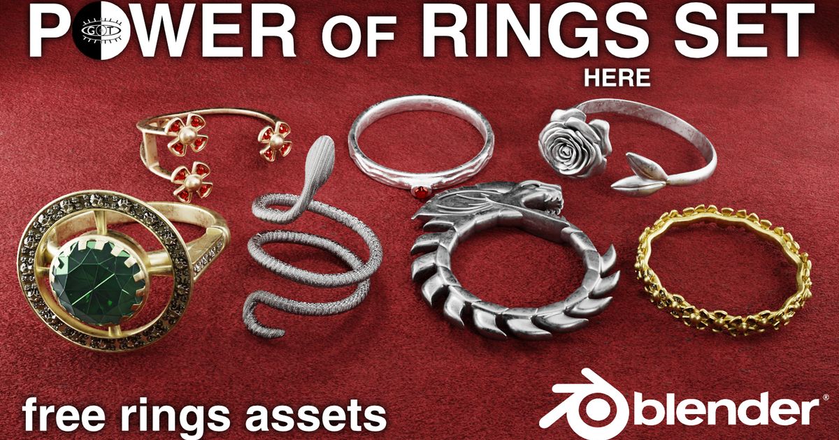 Power of Rings Set 2022 by Books | Download free STL model | Printables.com