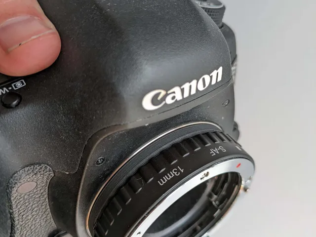 Sony A lens to Canon EF/EF-S camera macro adapter
