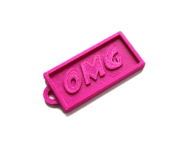 Keychain "OMG" in English