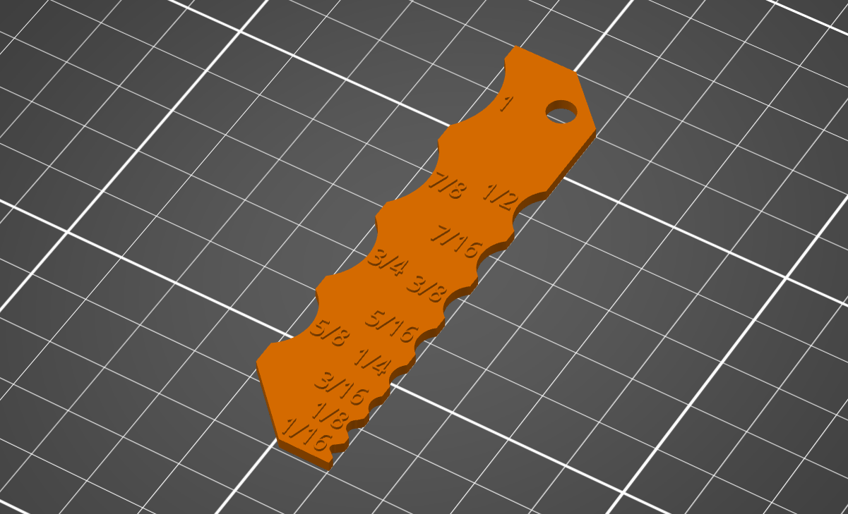 Fillet Radius Finder (Inner) - Design Reference Ruler 1/16 to 1 inch (remix)