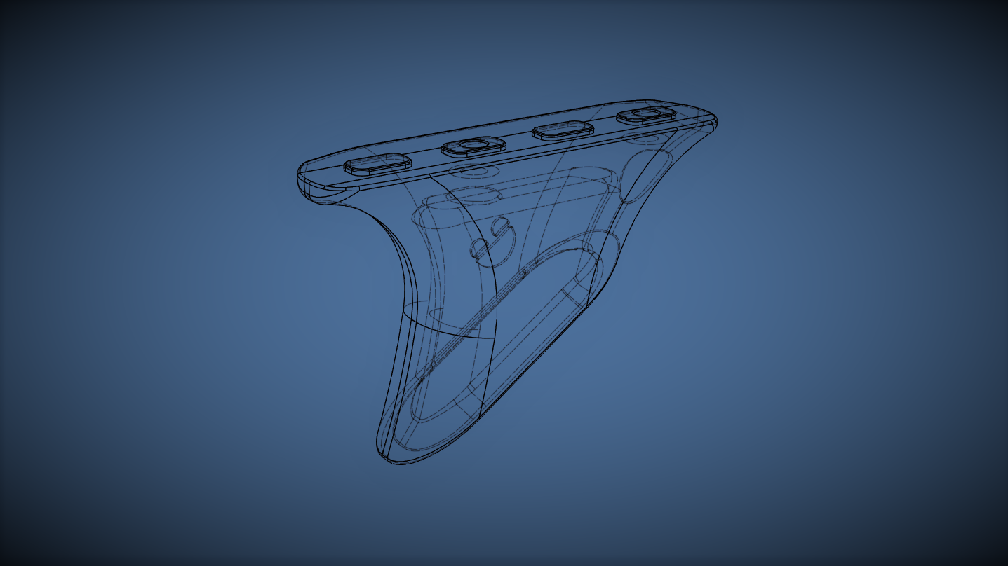 Shark Fin MLok Handstop by KN16 Download free STL model
