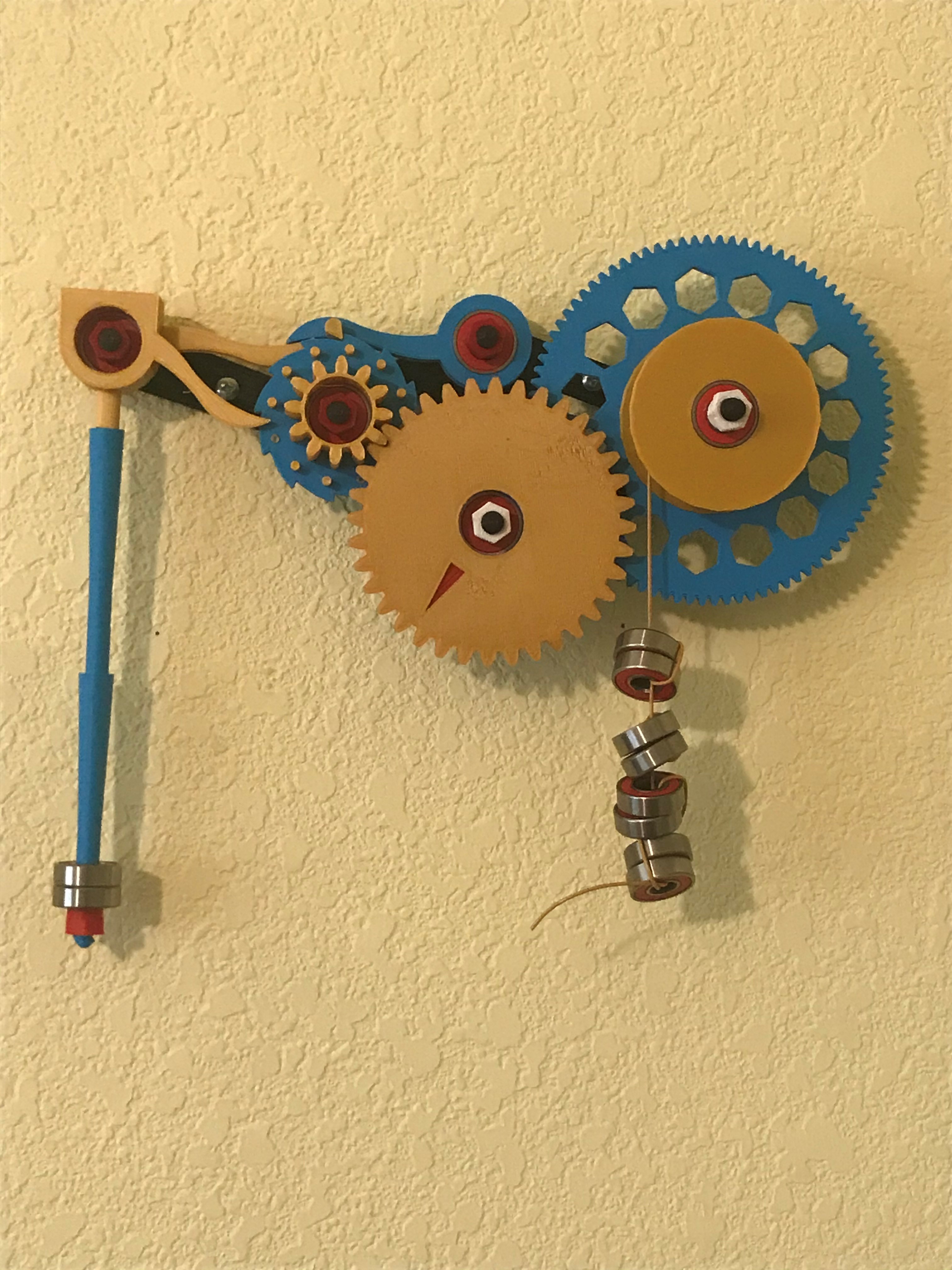 Clockwork using Galileo's Escapement