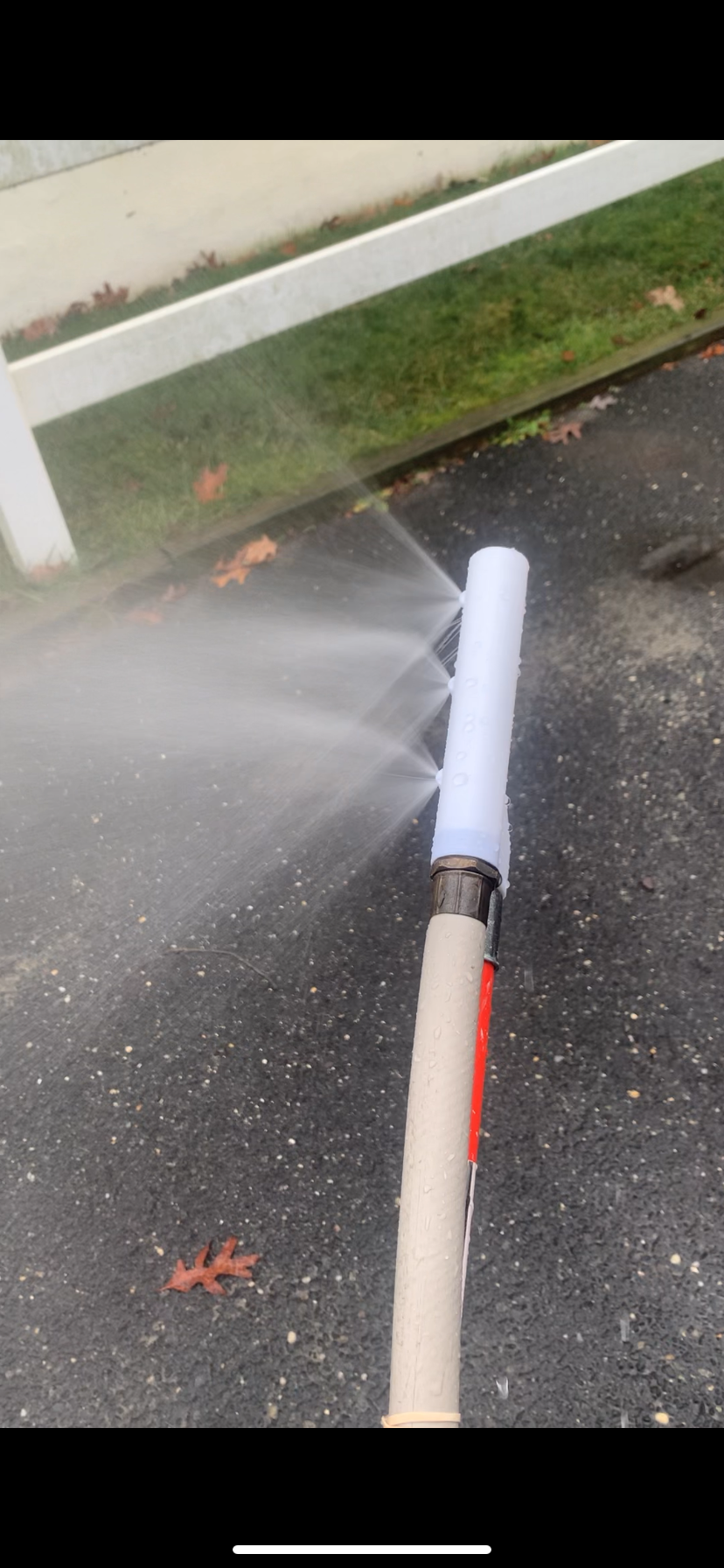 Hose Wand/Water Broom for Spraying Vehicle Undersides