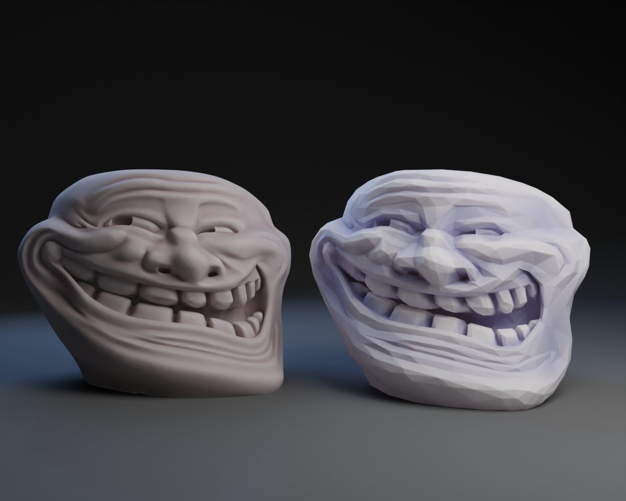 Trollface High and Low Polly by Peter Farell | Download free STL model ...