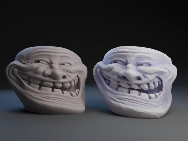 Trollface High and Low Polly