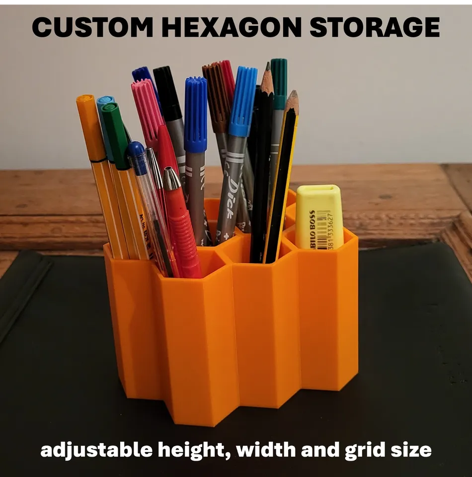 Custom Hexagon Storage by Startupscheune | Download free STL model ...