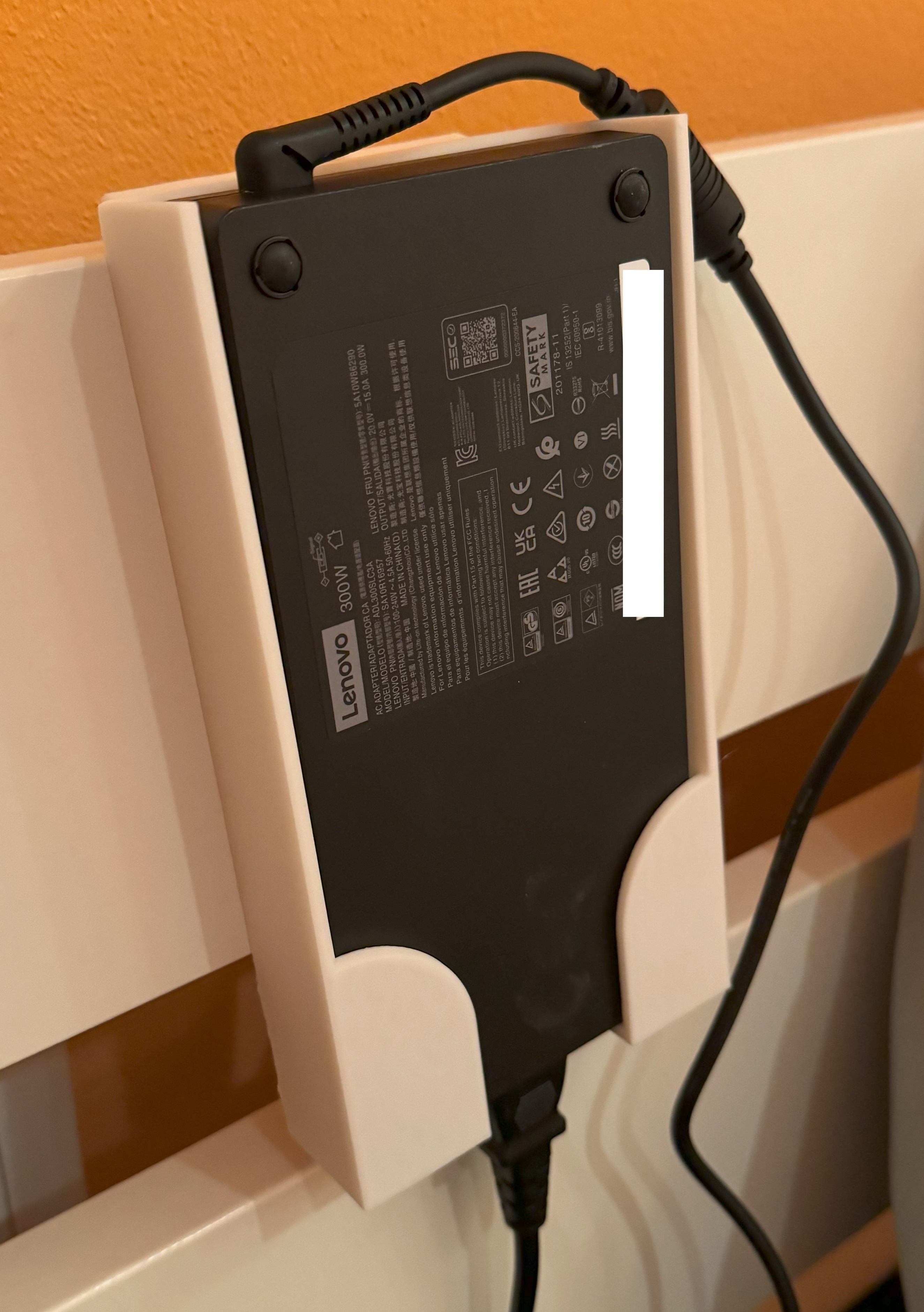 Lenovo Legion 300 Watt Notebook power supply holder for IKEA Malm bed