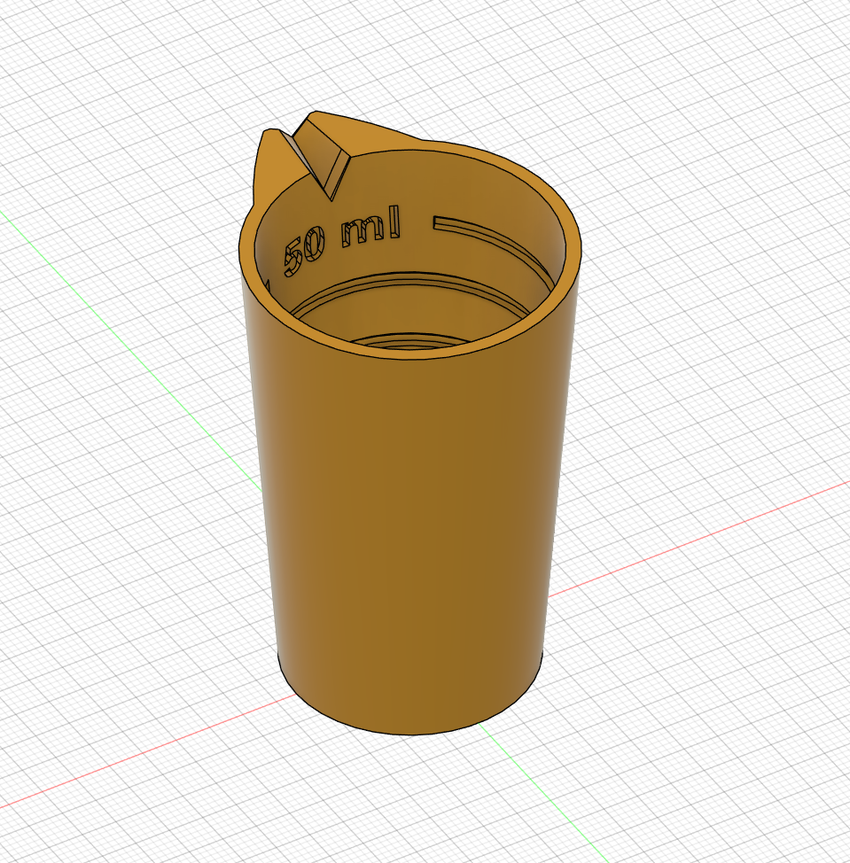 Measuring cup - 50ml - with scale by e_namics | Download free STL model ...