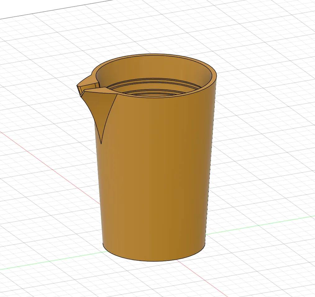 Measuring cup - 100ml - with scale by e_namics | Download free STL ...