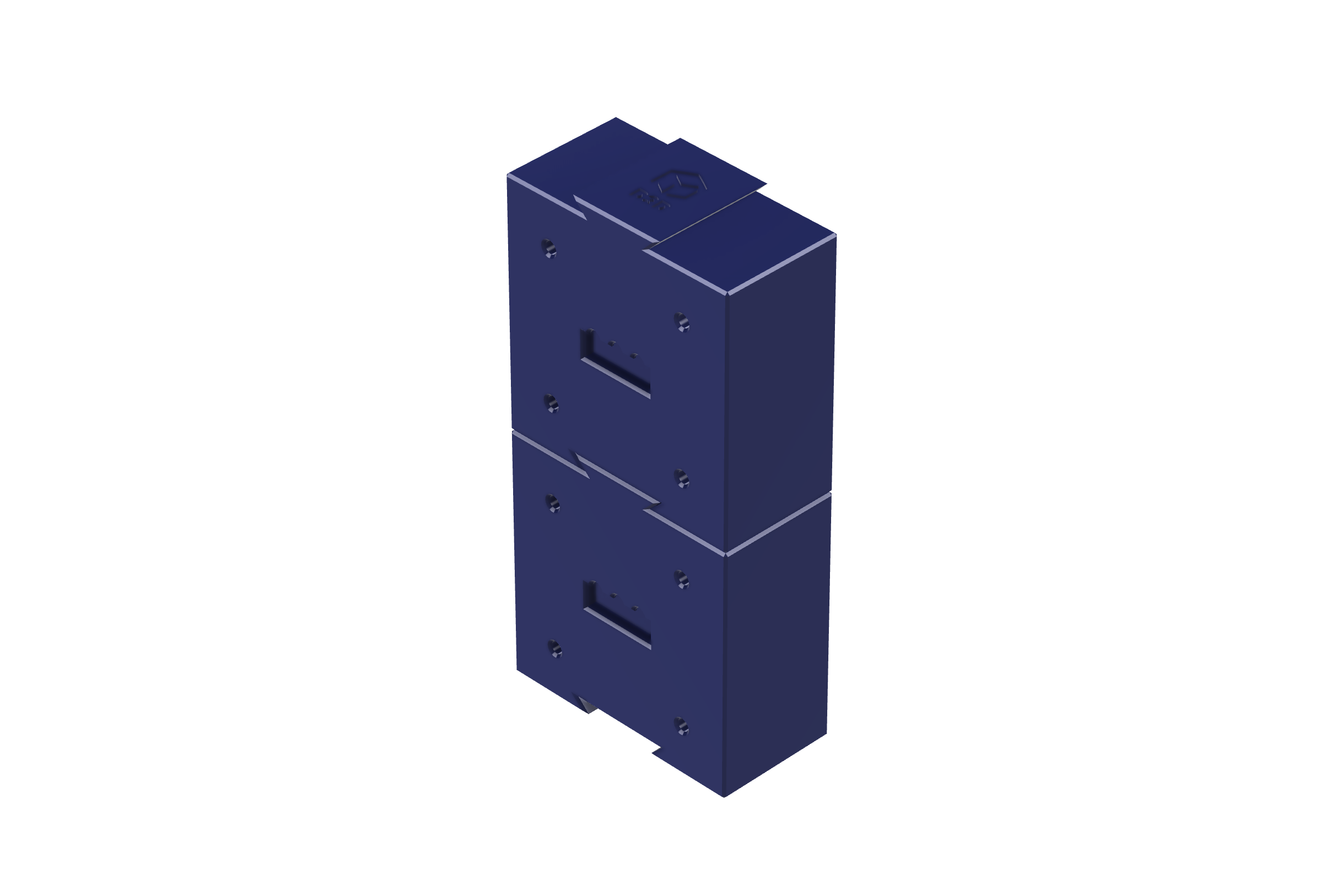 Walled Shelf (Modular Dovetail Square Shelving System) by Devise3D ...