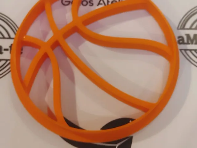 Basketball cookie cutter