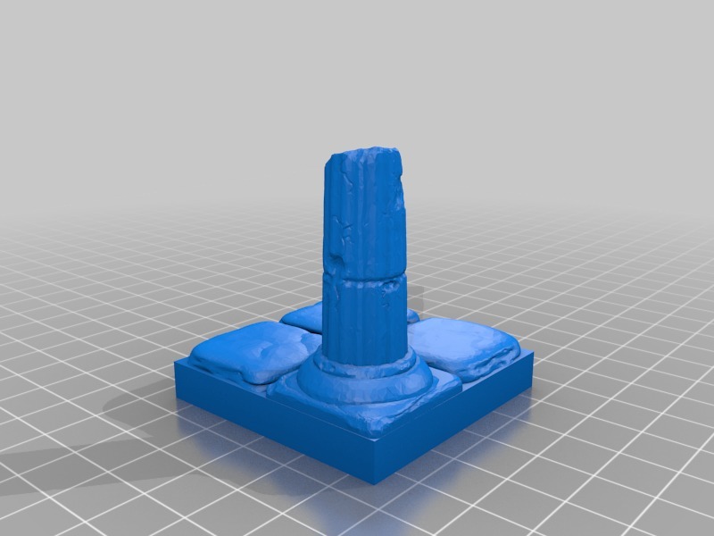Ruined Pillar on Dungeon Tile 2x2
