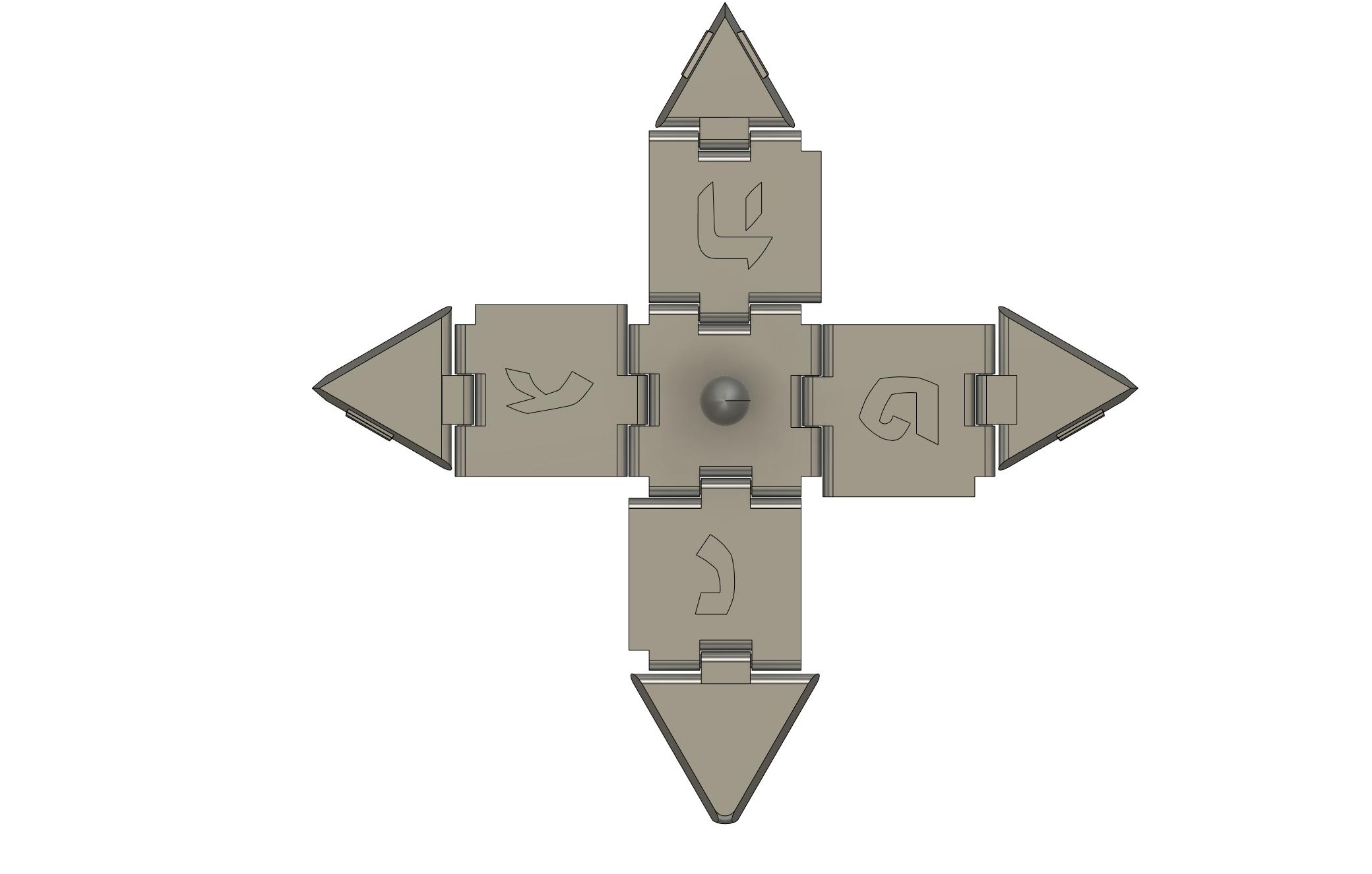 Miniatura 6 do modelo 3D Foldable dreidel