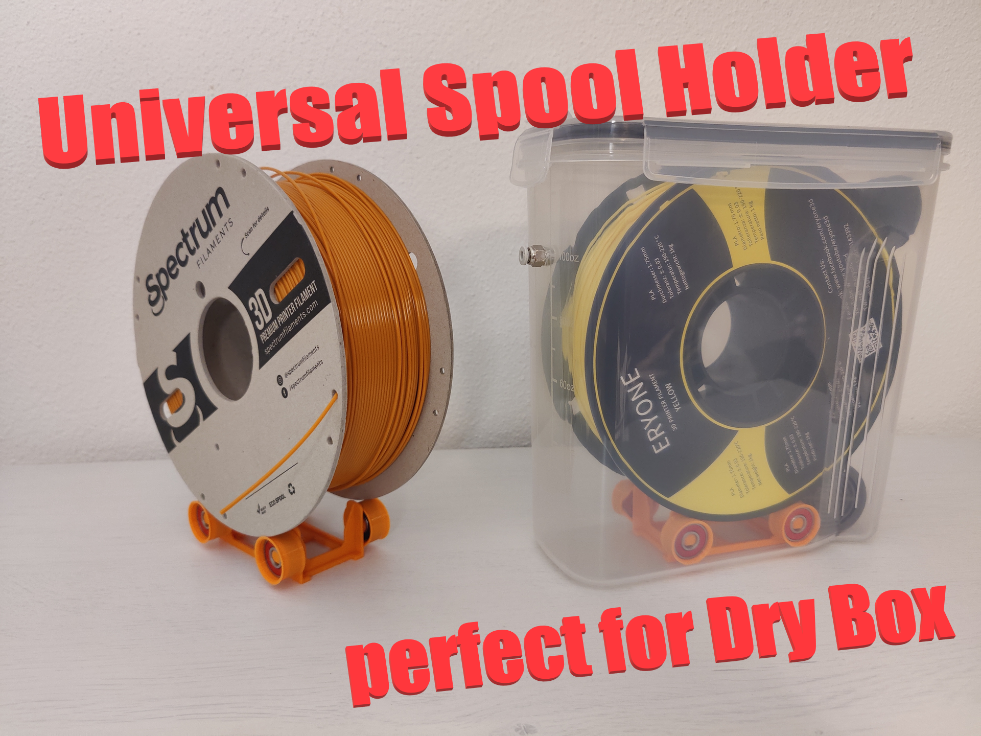 Universal Compact Spool Holder and Drybox design