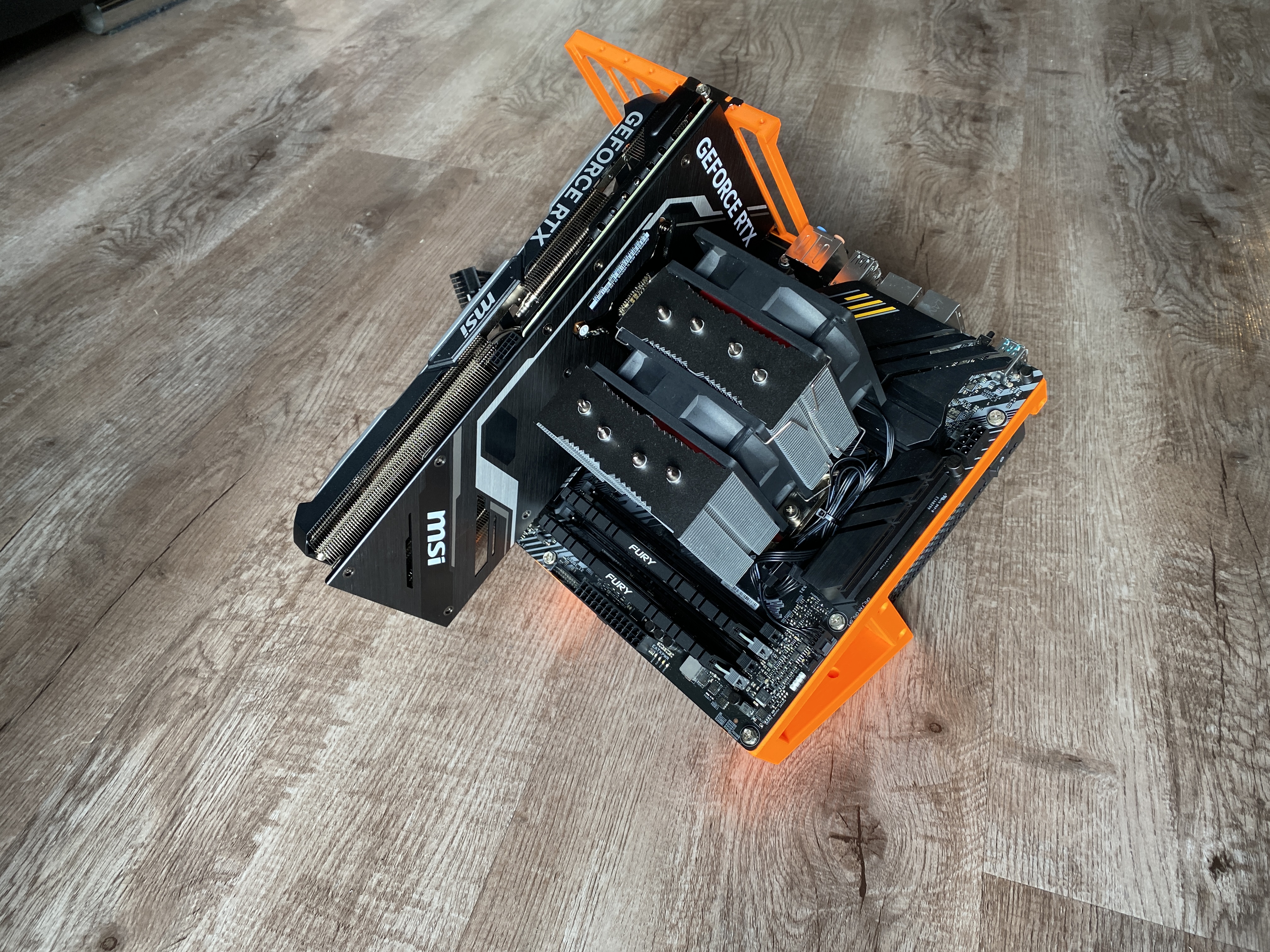 Miniatura 10 do modelo 3D ATX Open Frame PC Case Tabletop