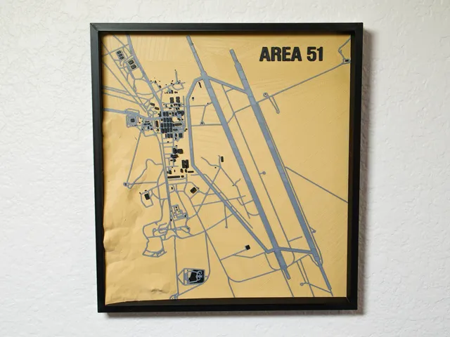 Area 51 Topographic Map - Wall Art / Desk Decor