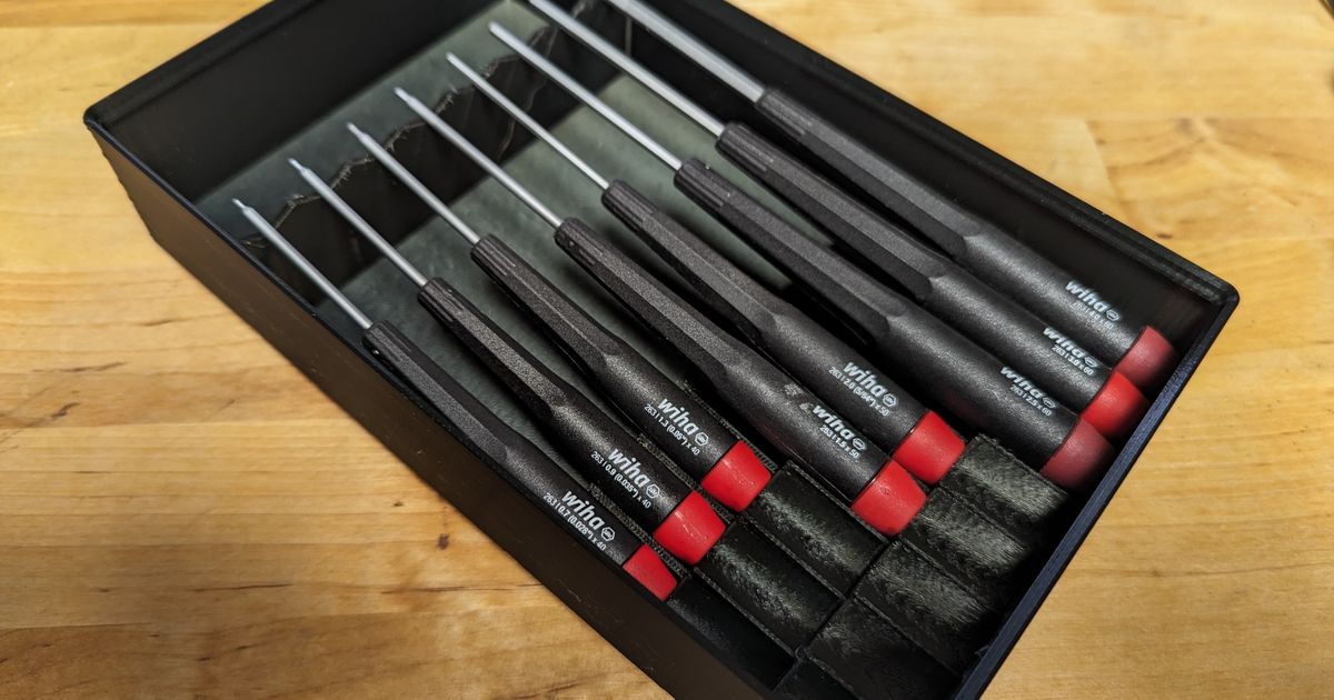 Gridfinity Wiha Precision Screwdriver Holder (easy grab and go) by Joe Malovich Download free