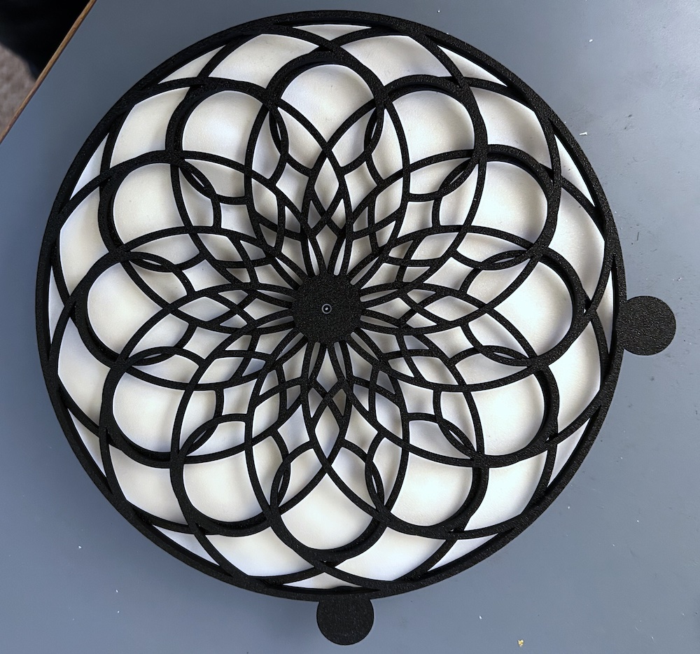 Geometric art" wall clock by A X O L O T L Download free STL