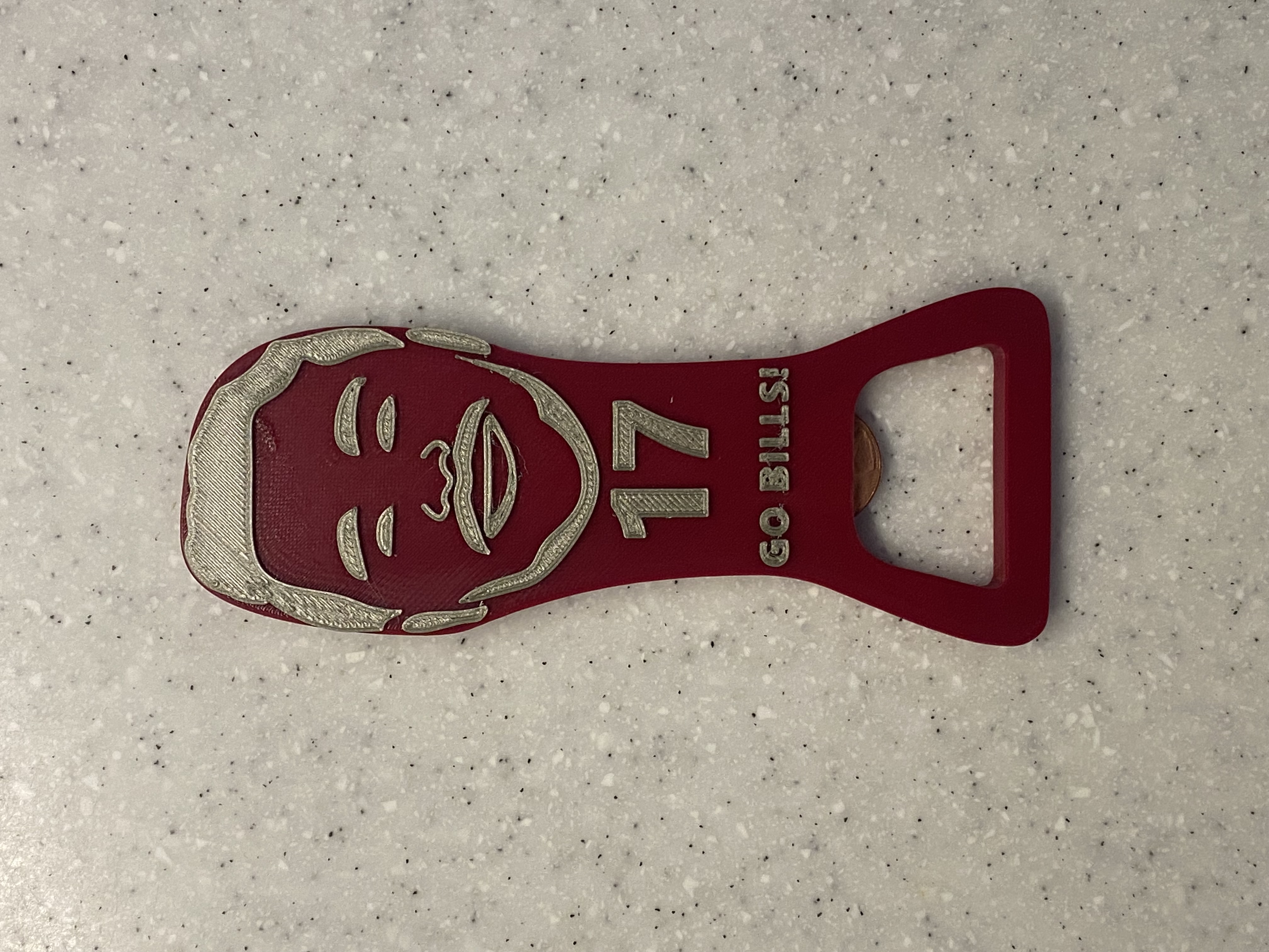 Buffalo Bills Josh Allen Bottle Opener 3D model thumbnail