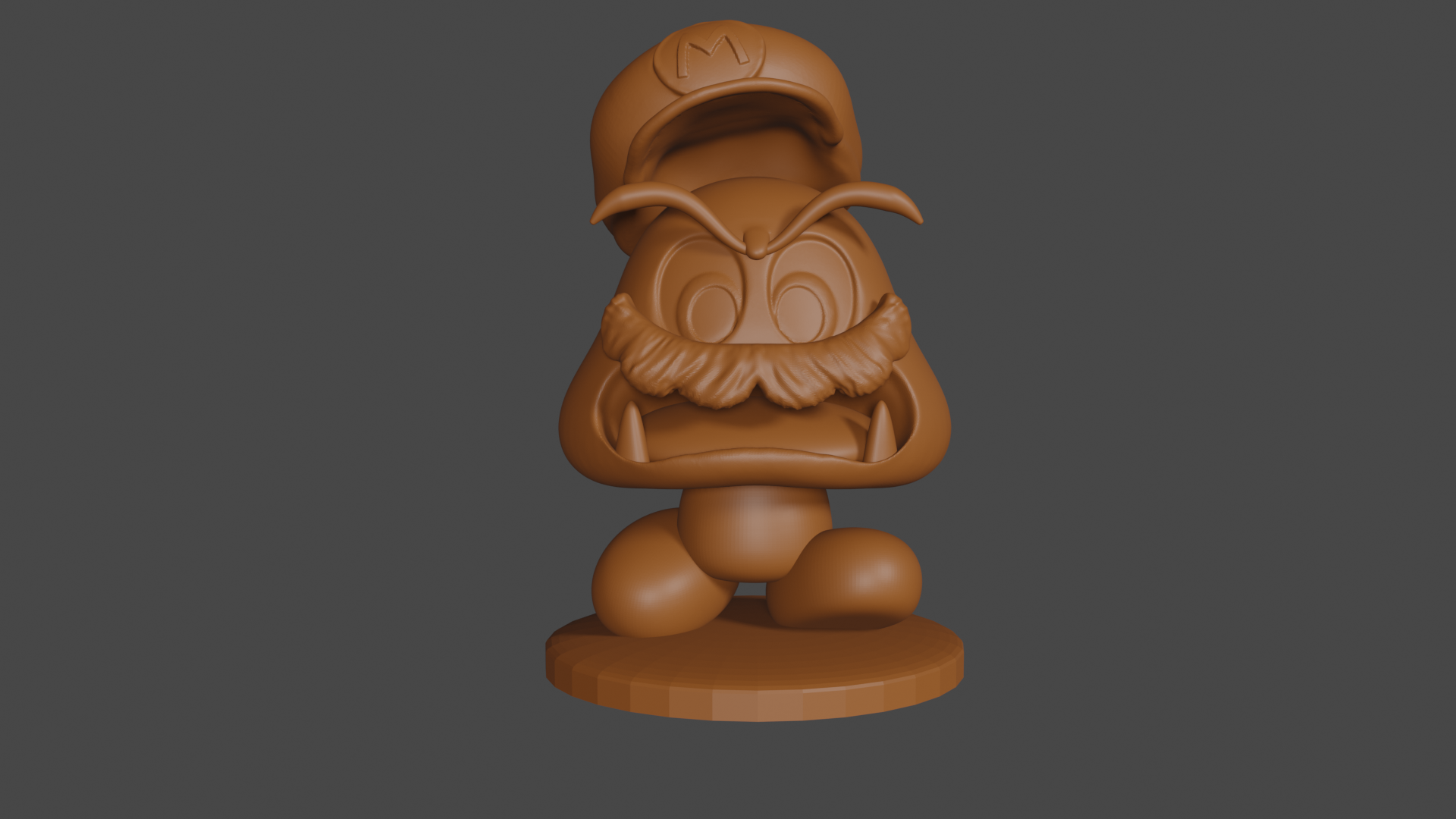 Mario inspired, Goomba Mario, Tabletop DnD miniature by