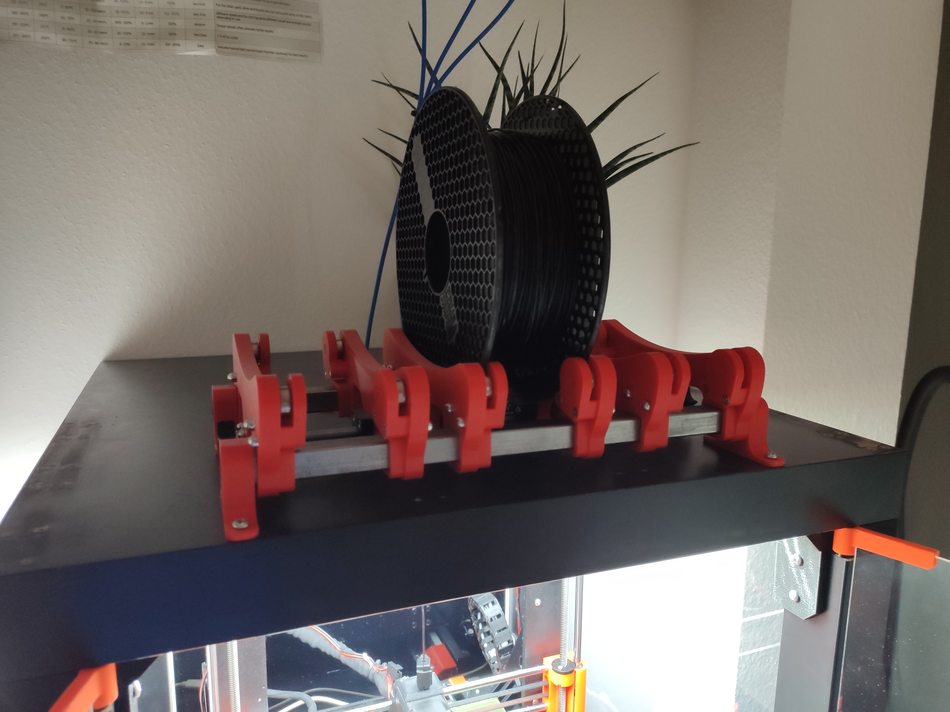Spulenabroller verstellbar in der breite