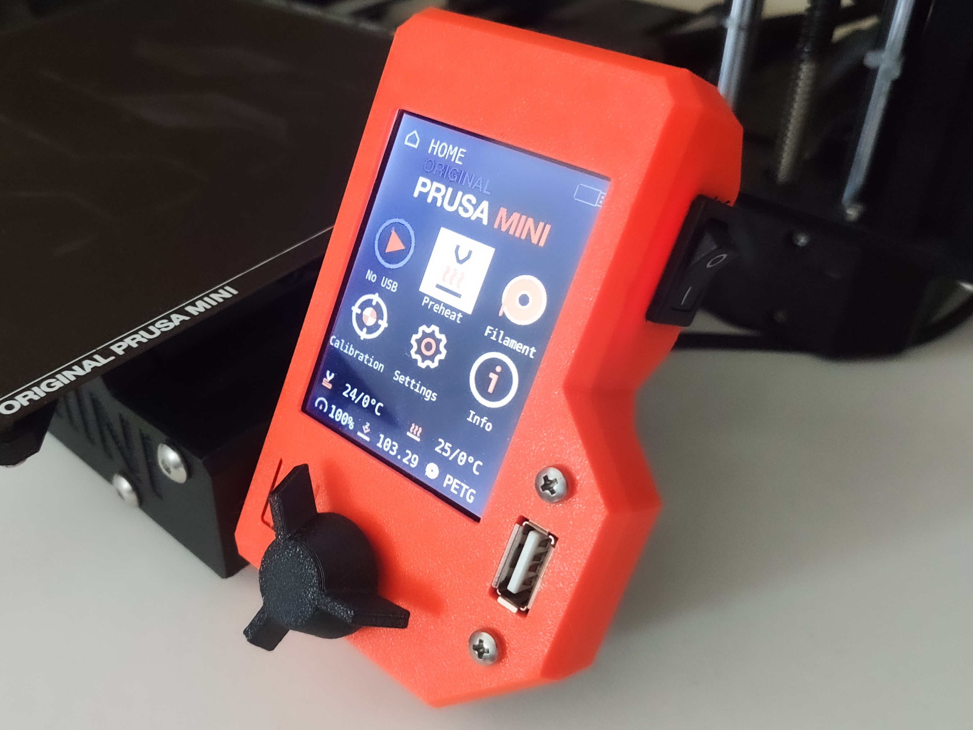 USB+Powerswitch extension MOD for Prusa MINI (+)