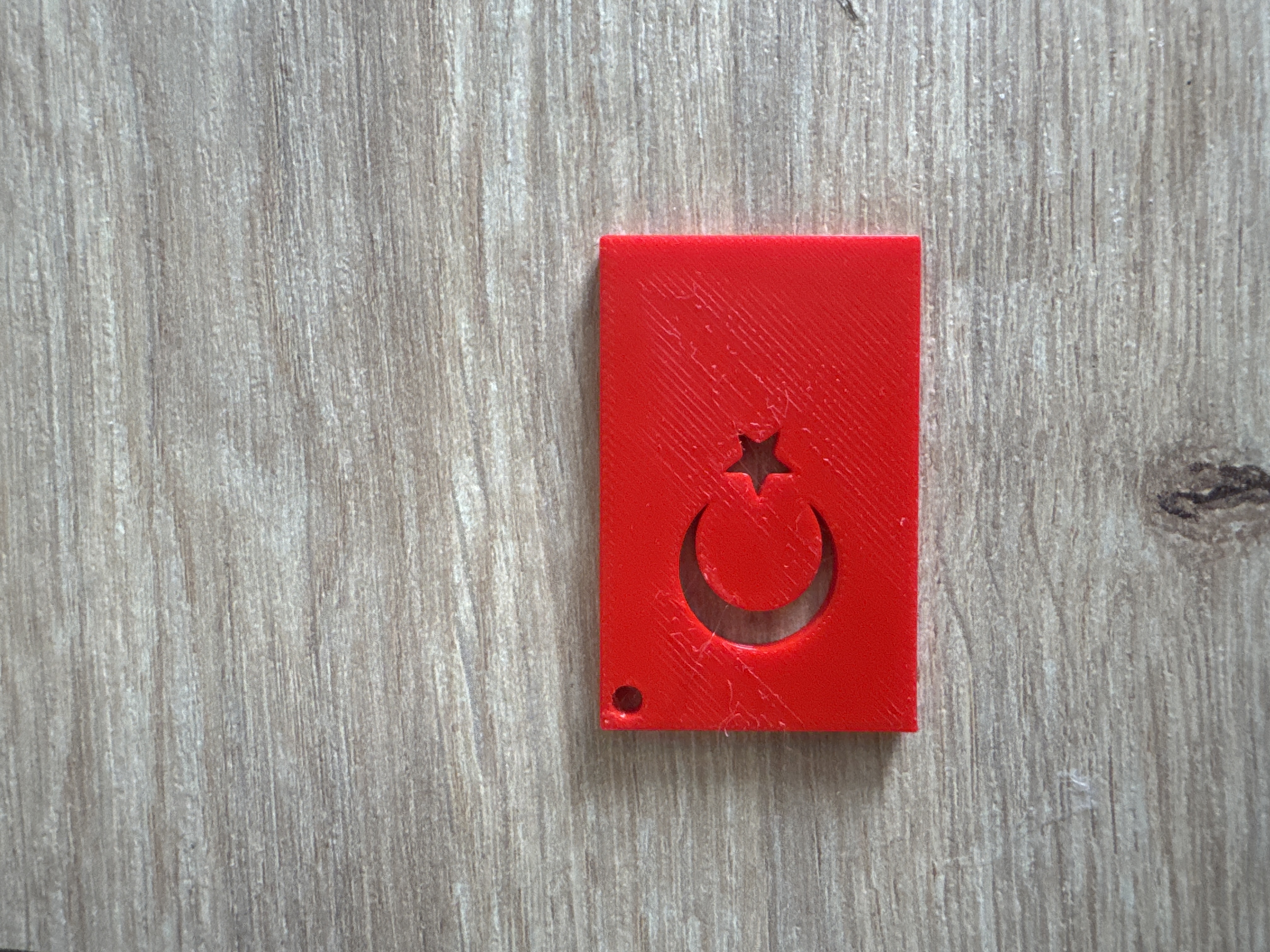 Turkish flag keychain